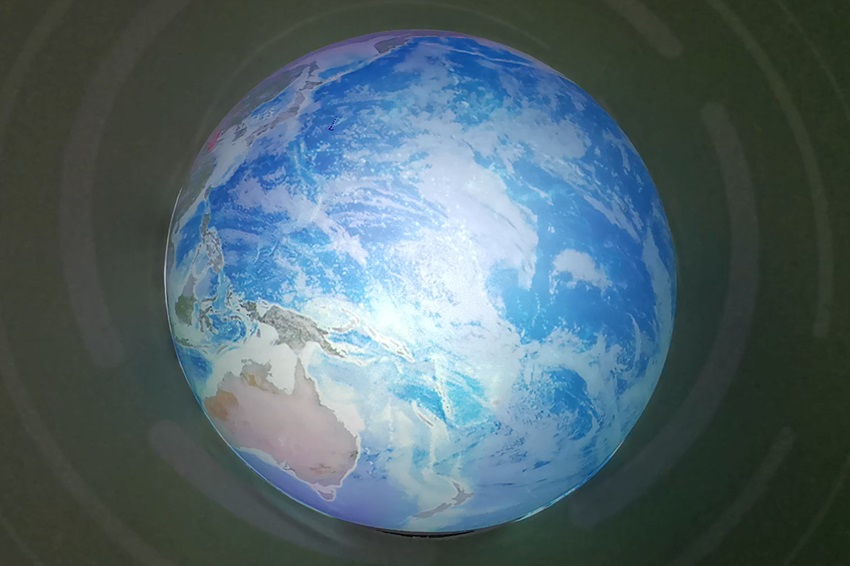 內投半球球幕投影觸摸互動在展廳中的應用-蘇州好奇數字科技