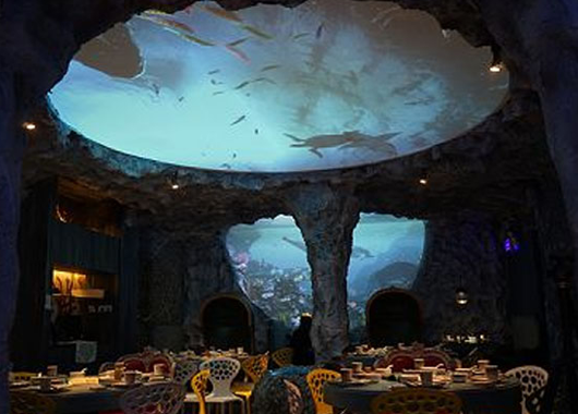 天幕投影在餐廳的應用場景