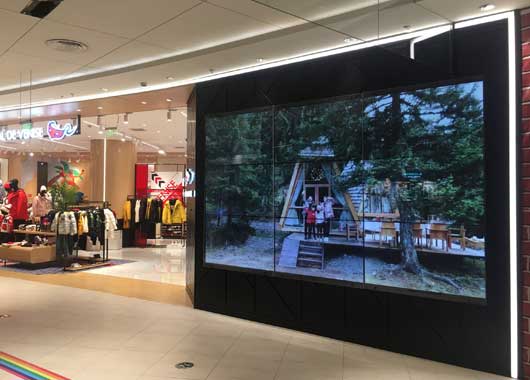 液晶拼接屏在大型商超的應用場景